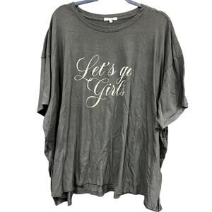 Maurice's "Let's Go Girls" Gray Graphic Tee Size 4XL
